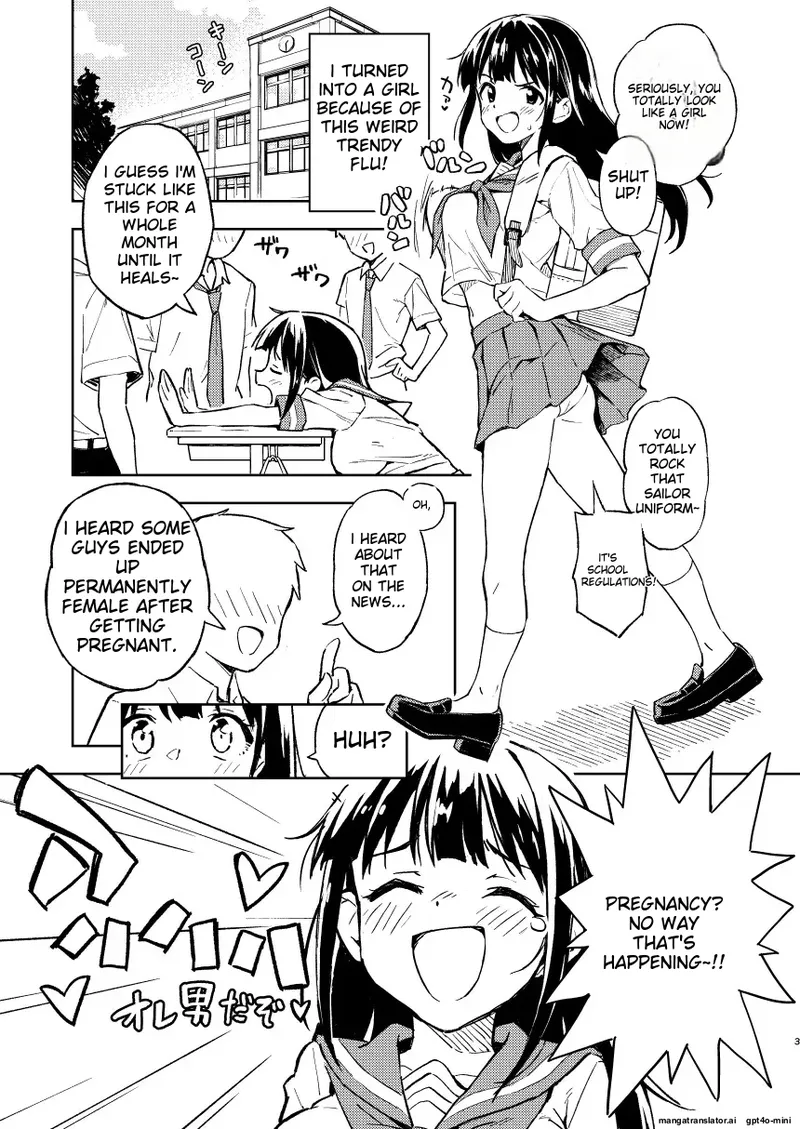 1-kagetsu Ninshin Shinakereba Otoko ni Modoreru Hanashi 1 page 3