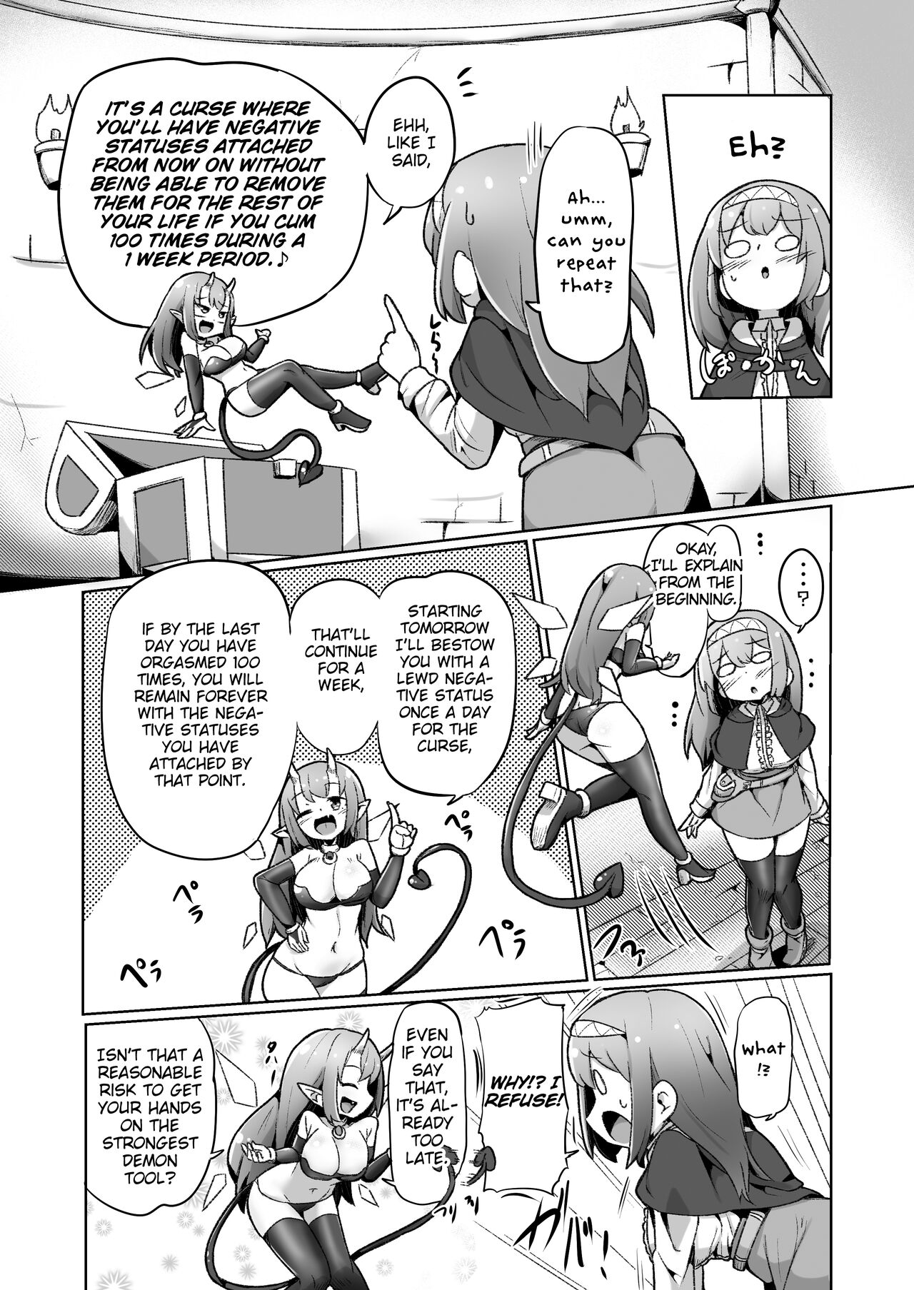 1-sshuukan no Aida 100-kai Zecchou shitara Kore kara Tsuku BaSta ga Isshou Kaijo dekinaku naru Noroi no Ohanashi page 7