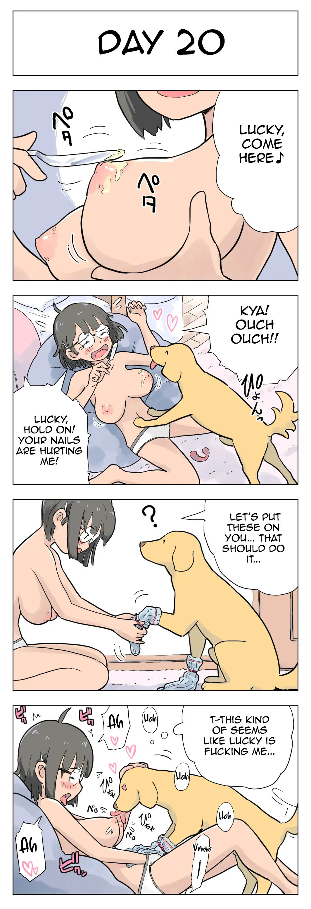 100-Nichigo Ni Aiken To Sex Suru Jimi Kyonyuu Megane-Chan page 21