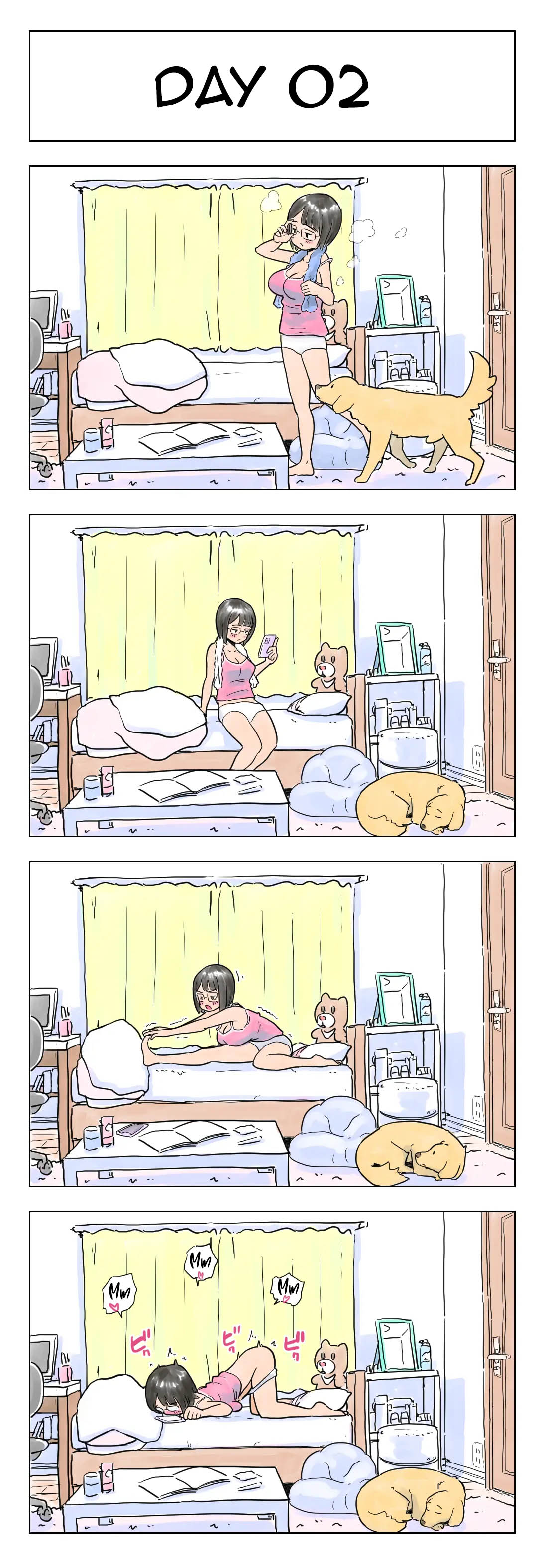 100-Nichigo Ni Aiken To Sex Suru Jimi Kyonyuu Megane-Chan page 3
