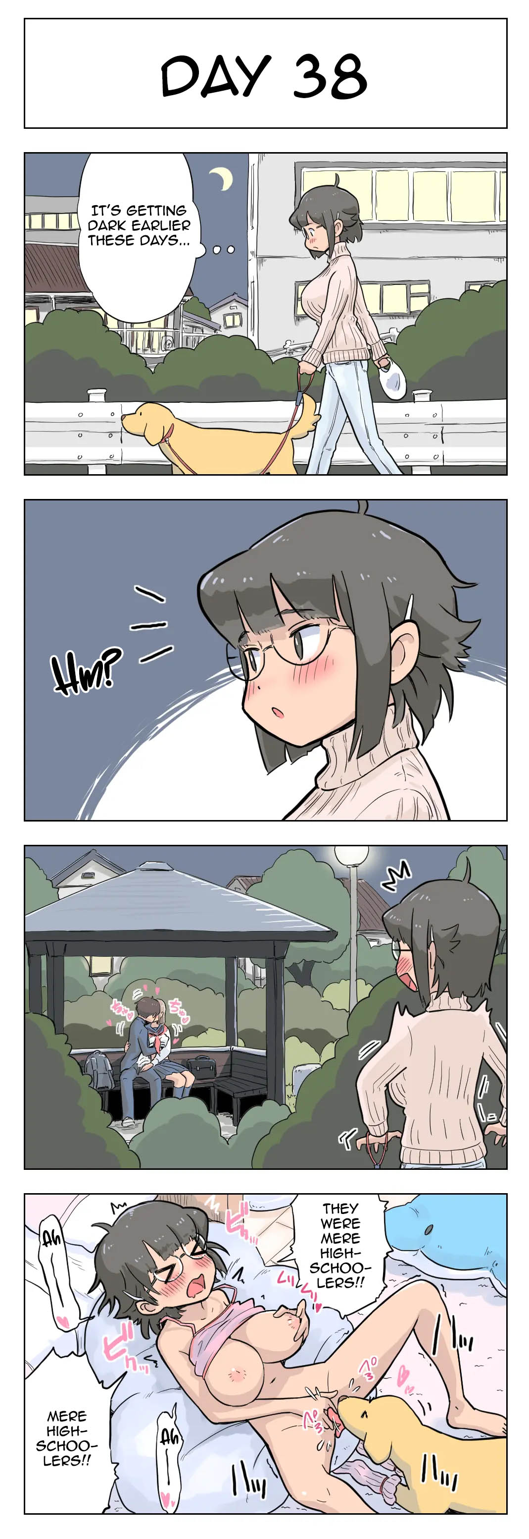 100-Nichigo Ni Aiken To Sex Suru Jimi Kyonyuu Megane-Chan page 39