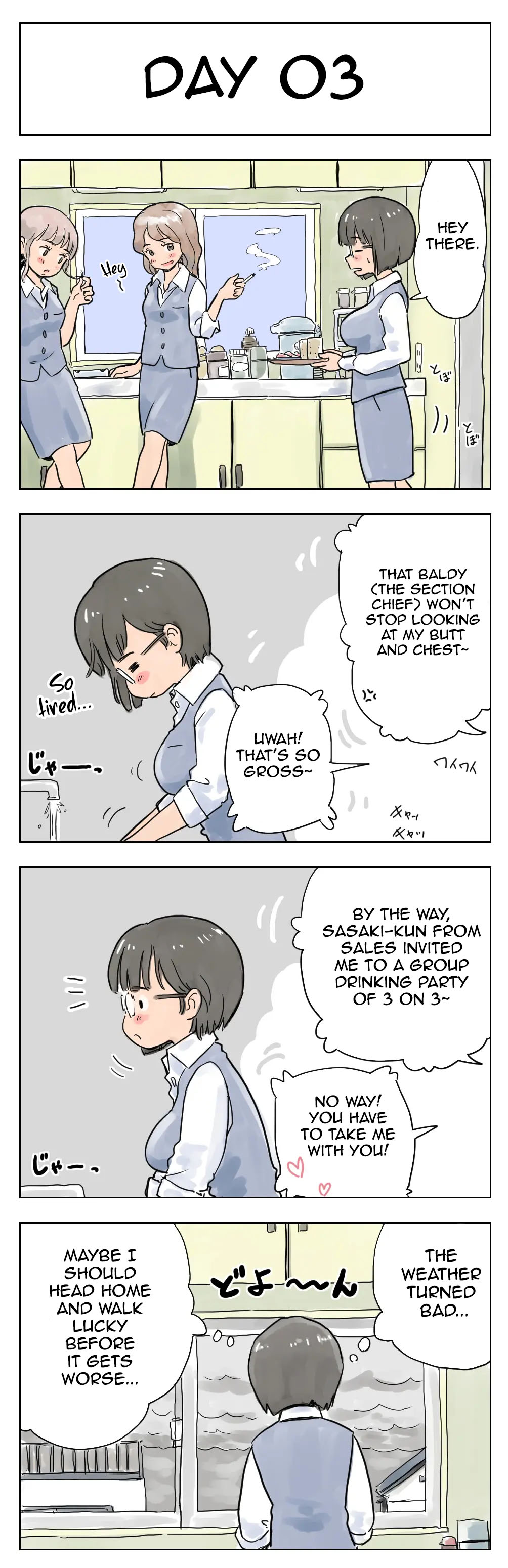 100-Nichigo Ni Aiken To Sex Suru Jimi Kyonyuu Megane-Chan page 4
