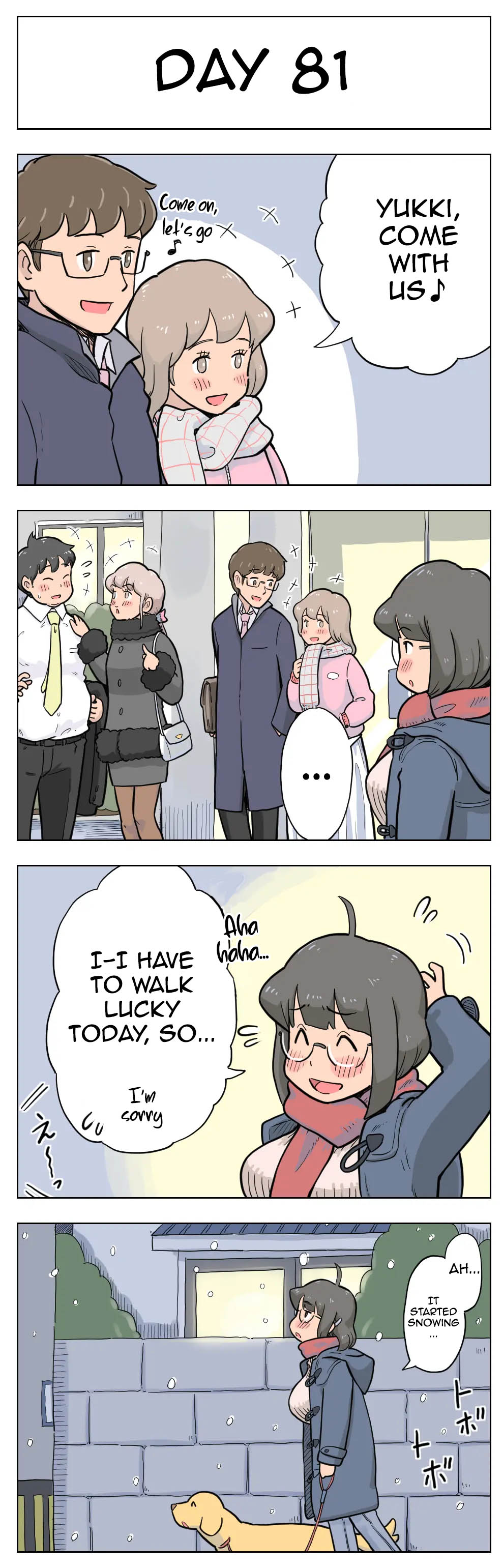100-Nichigo Ni Aiken To Sex Suru Jimi Kyonyuu Megane-Chan page 82