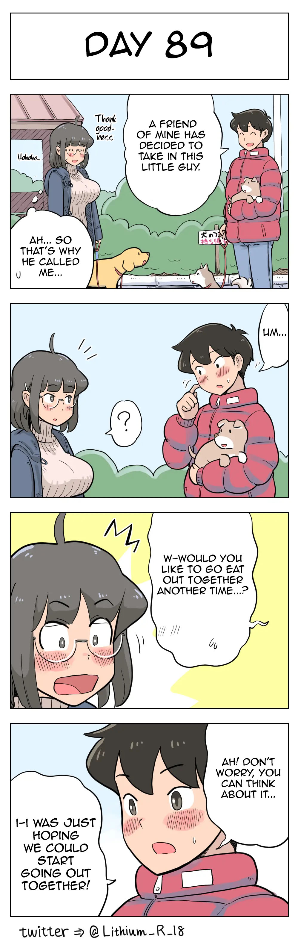 100-Nichigo Ni Aiken To Sex Suru Jimi Kyonyuu Megane-Chan page 90