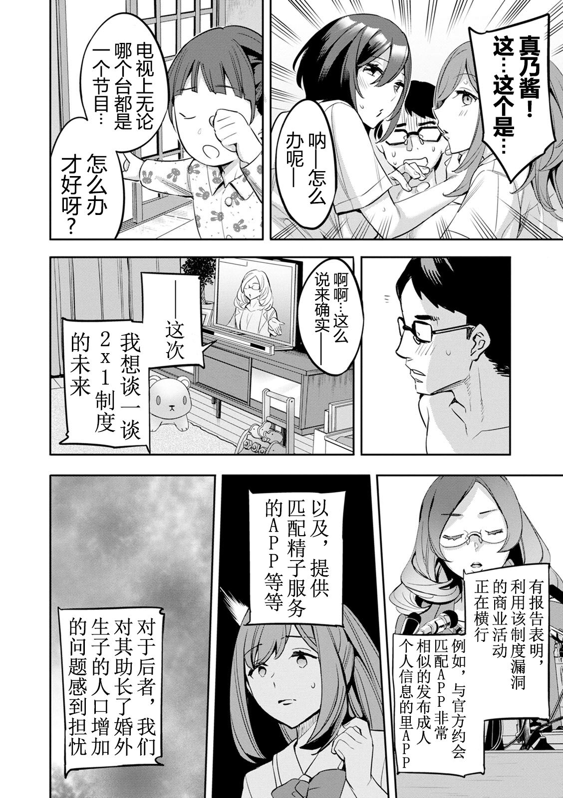 2 x 1 ~Kou Joseiritsu Shakai de wa Tsuma Doushi no Naka ga Yosugite Mondai ni Nattemasu~ page 187