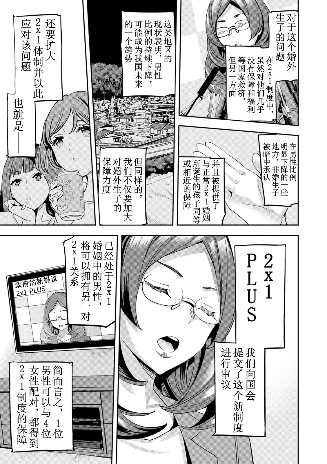 2 x 1 ~Kou Joseiritsu Shakai de wa Tsuma Doushi no Naka ga Yosugite Mondai ni Nattemasu~ page 188