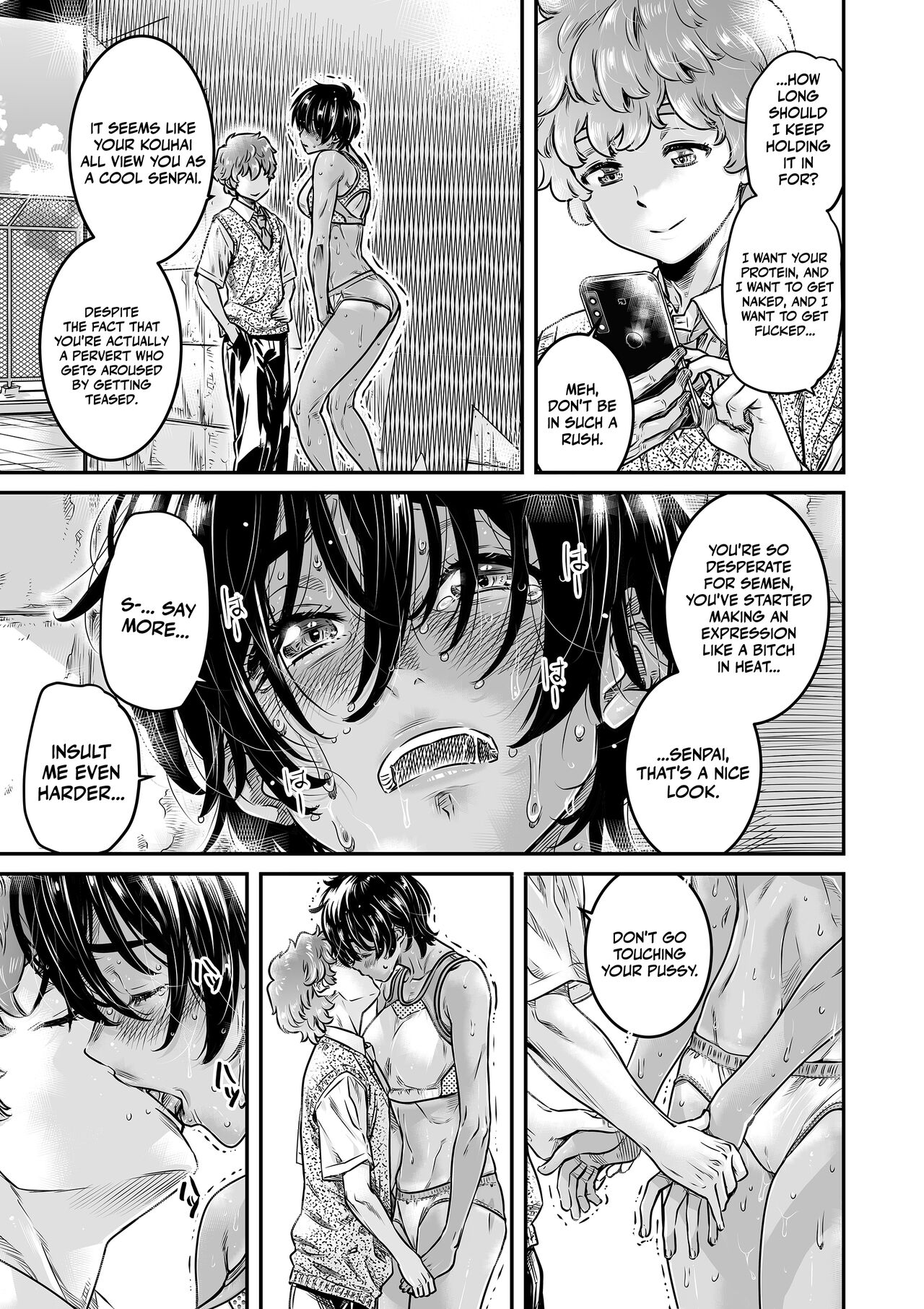 A 175cm-Tall Track-and-Field Girl Wants to Run with Her Male Kouhai's Semen Inside Her page 16