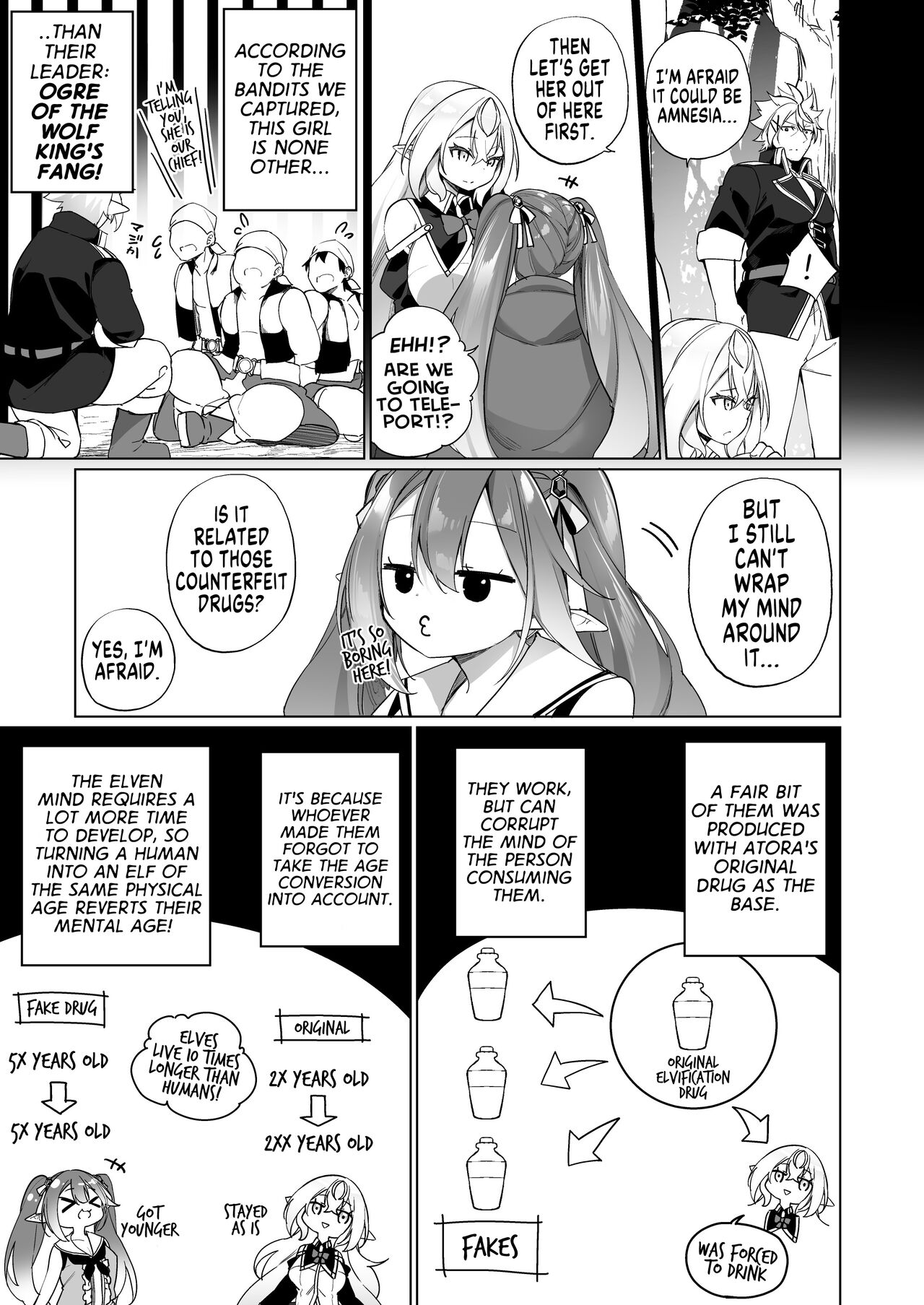 A Bandit Chief Who Turned Into a Bratty Elf Girl 2 Elvification Drug part 3 page 7