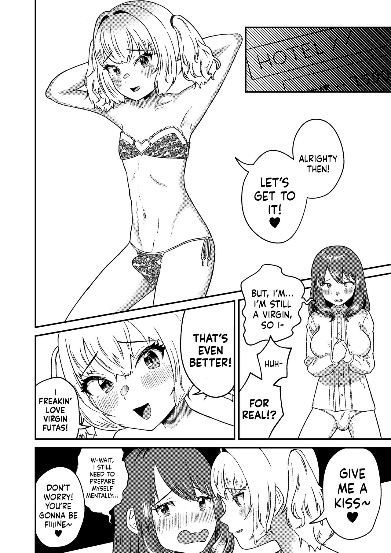 A Bitchy Femboy Gyaru Comes To 'Understand' A Futanari Onee-san! page 8