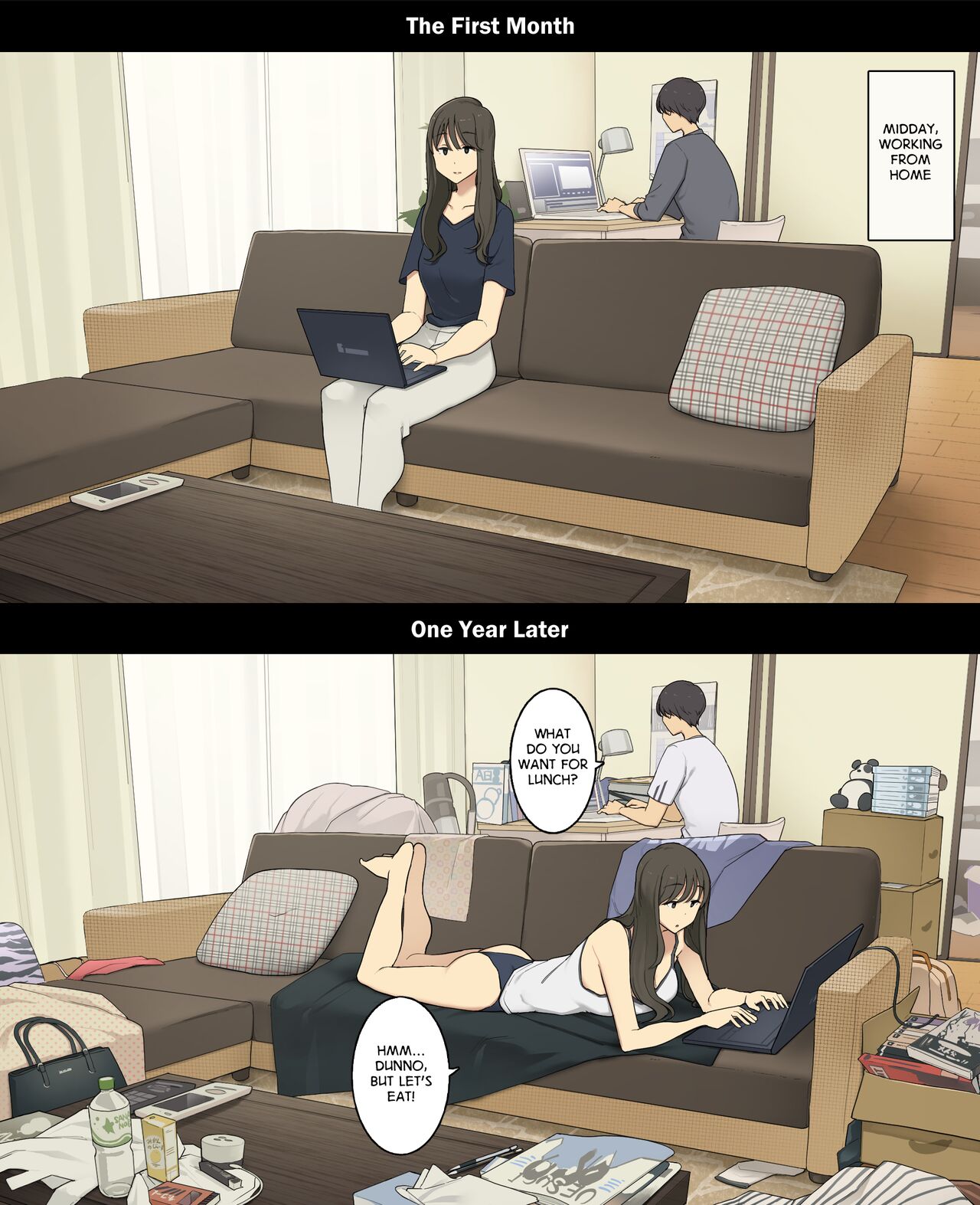 A Day in the Life of a Couple: Their First Month Living Together vs. One Year Later page 6