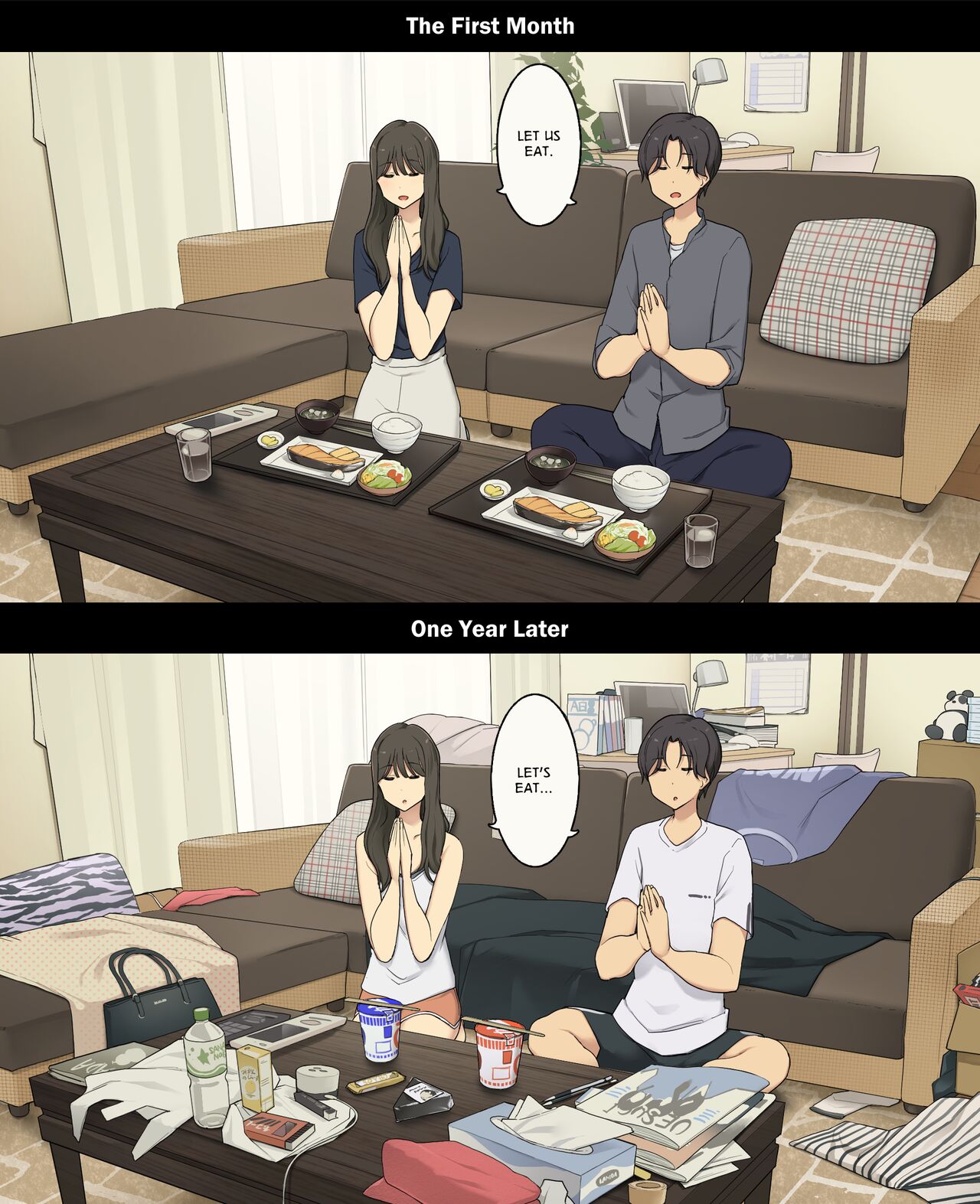 A Day in the Life of a Couple: Their First Month Living Together vs. One Year Later page 7