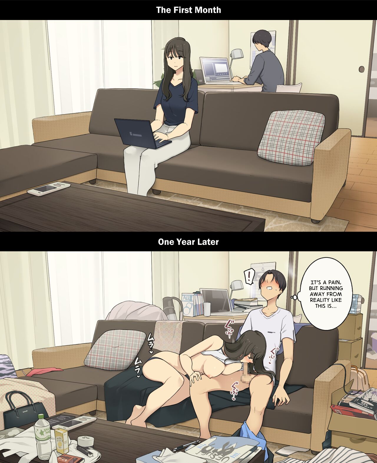 A Day in the Life of a Couple: Their First Month Living Together vs. One Year Later page 9