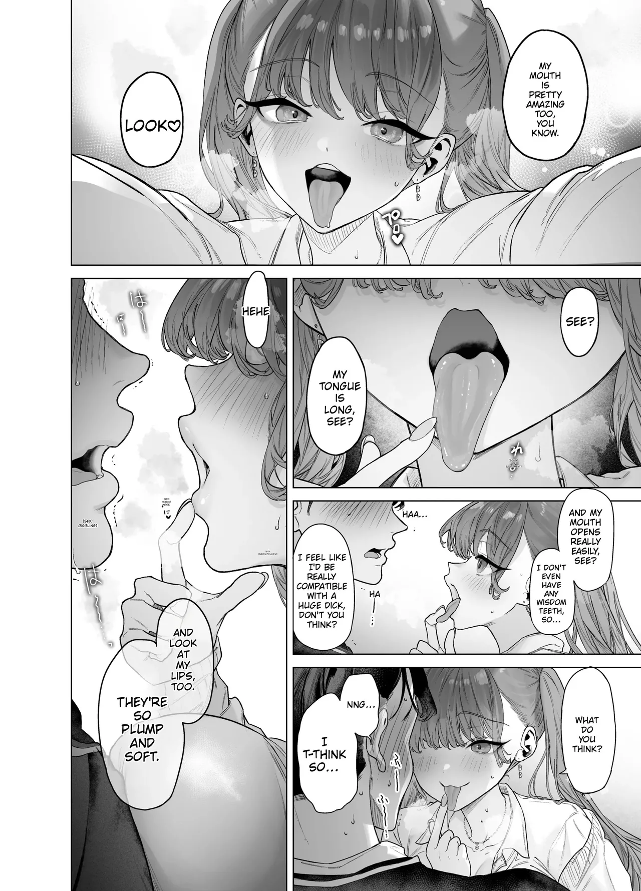 A gal who doesn't act submissive but is weak for a big cock, and a huge-dicked otaku. page 26
