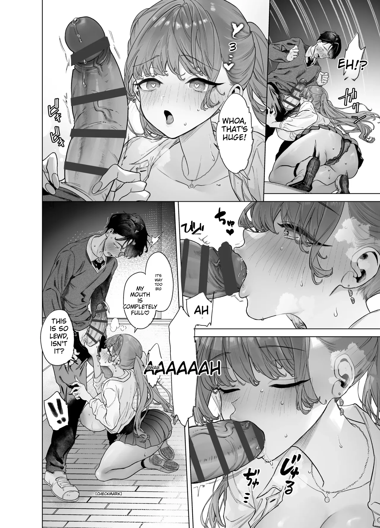 A gal who doesn't act submissive but is weak for a big cock, and a huge-dicked otaku. page 30