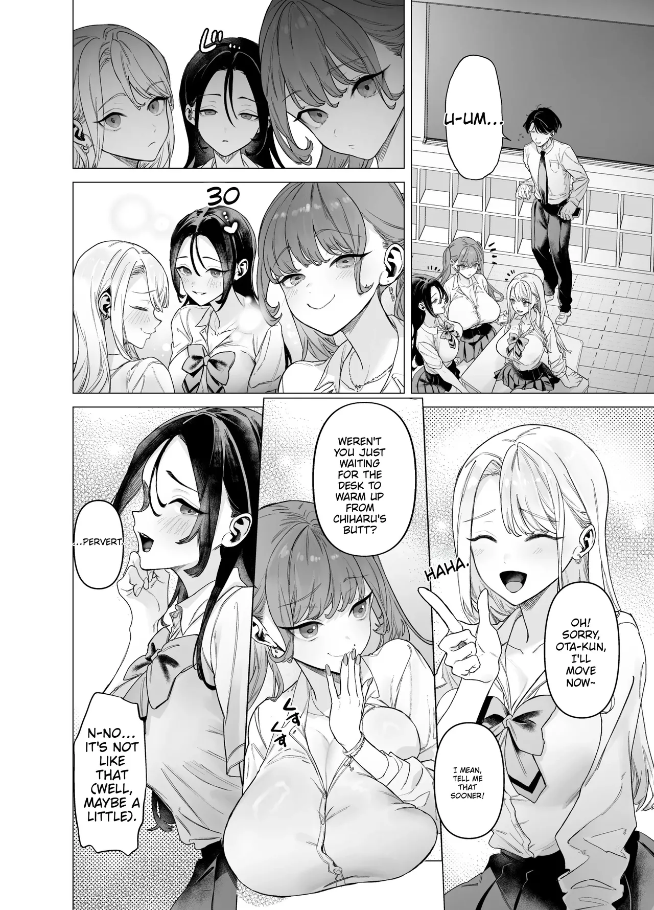 A gal who doesn't act submissive but is weak for a big cock, and a huge-dicked otaku. page 4