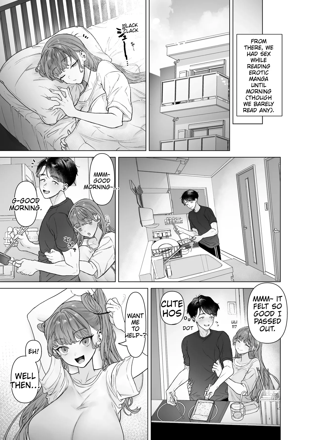 A gal who doesn't act submissive but is weak for a big cock, and a huge-dicked otaku. page 67