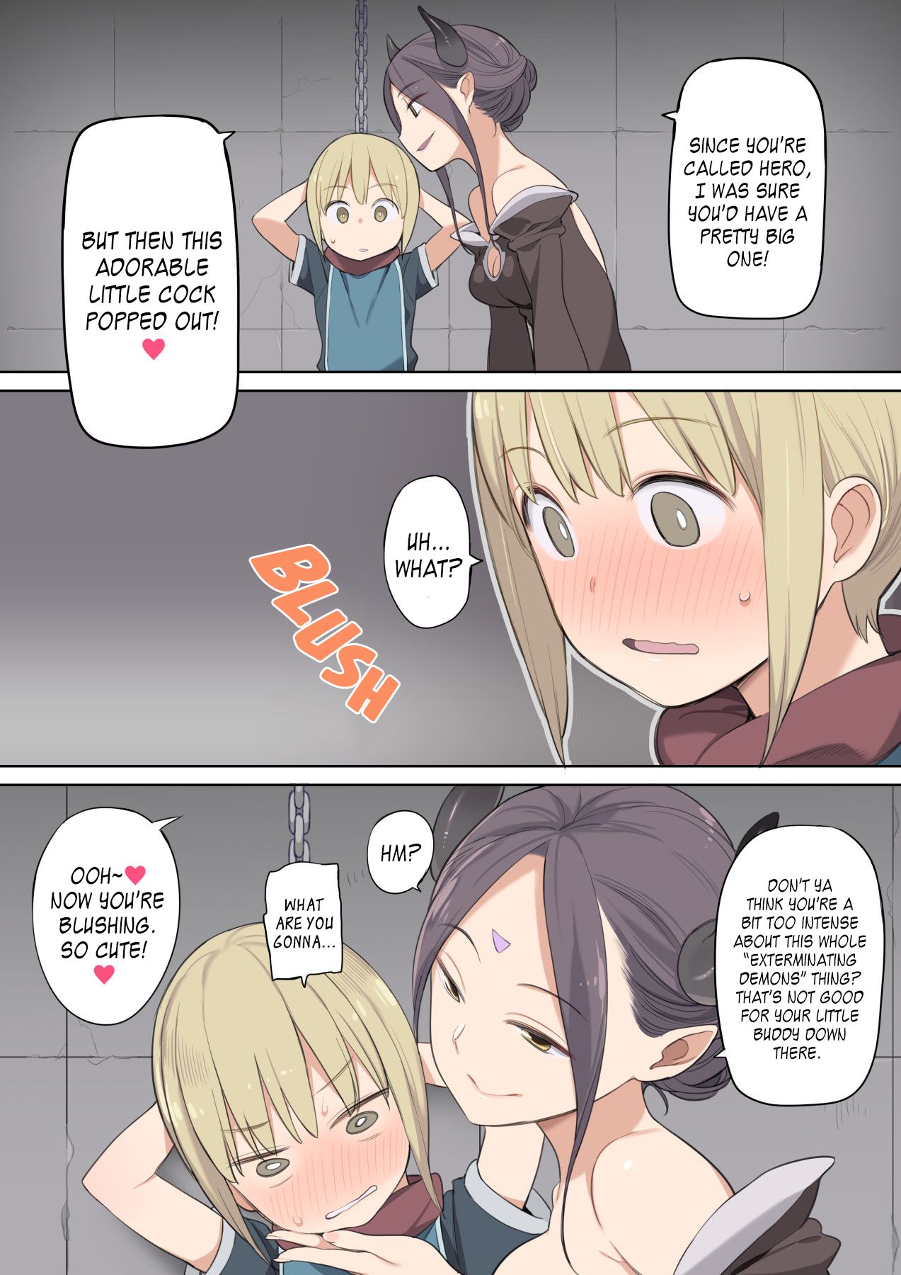 A Hero Taken Prisoner Meets the Demon Queen and Her Elf page 4