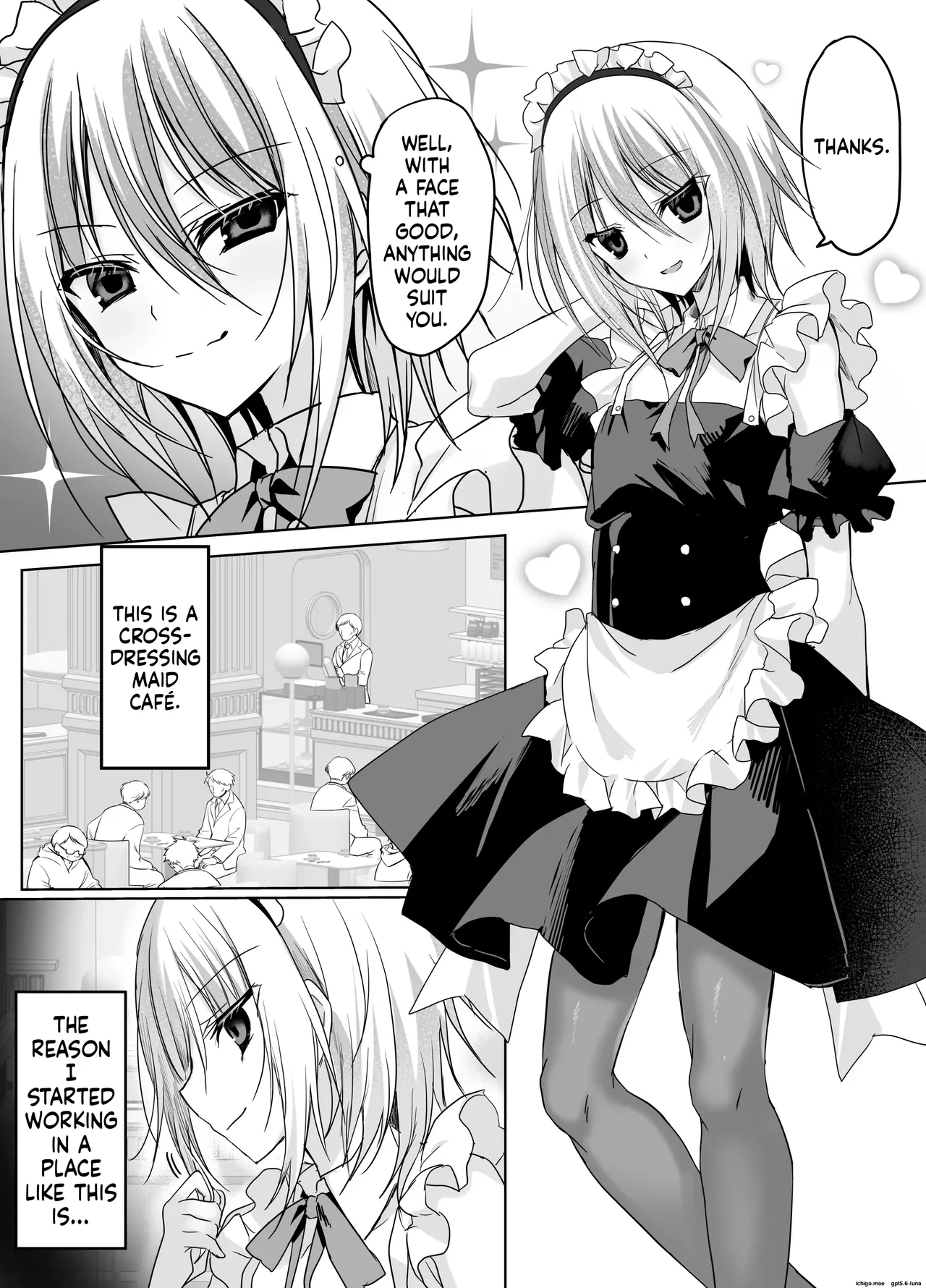 A Humiliating Fall from Grace at the Cross-Dressing Maid Café I Used to Look Down On! page 3