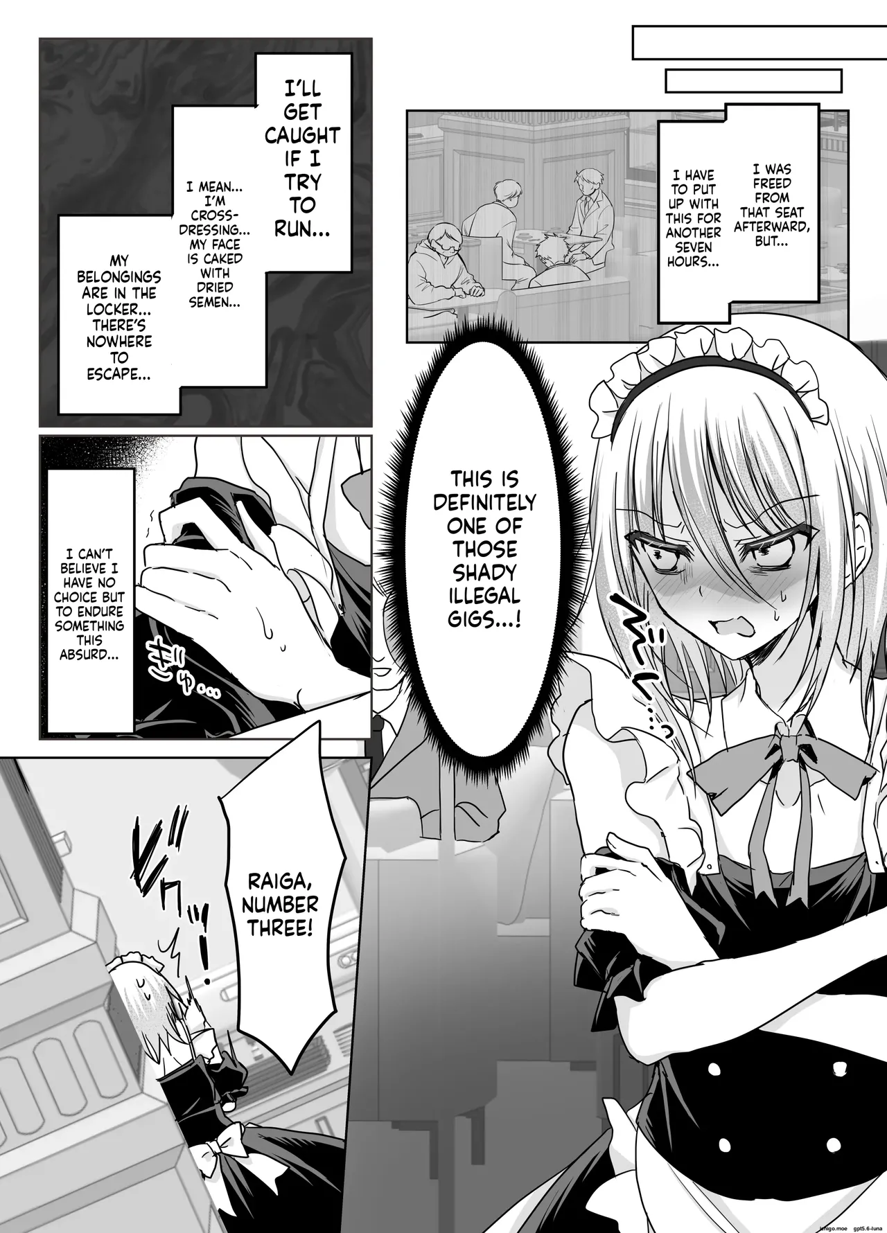 A Humiliating Fall from Grace at the Cross-Dressing Maid Café I Used to Look Down On! page 36