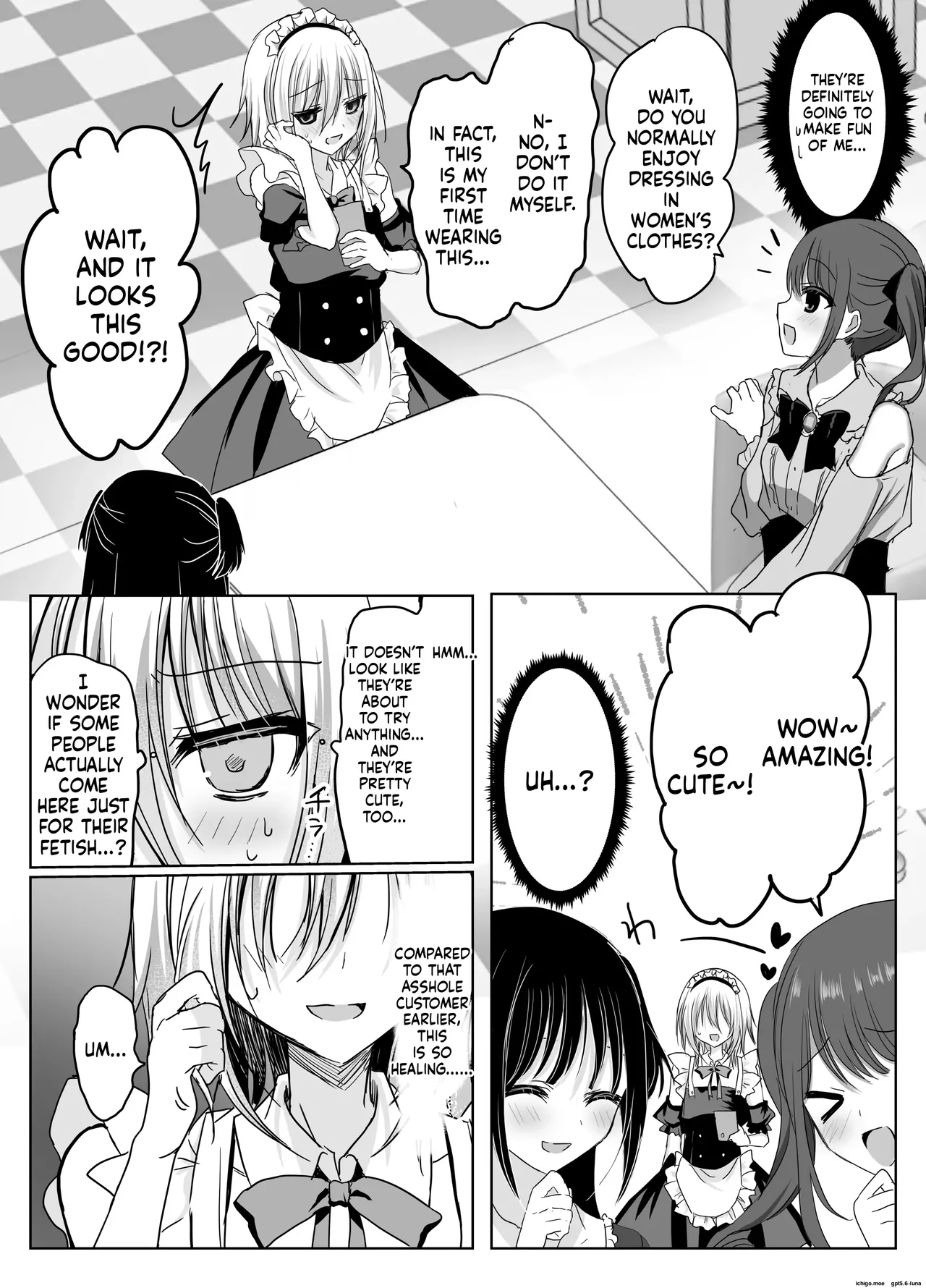 A Humiliating Fall from Grace at the Cross-Dressing Maid Café I Used to Look Down On! page 38
