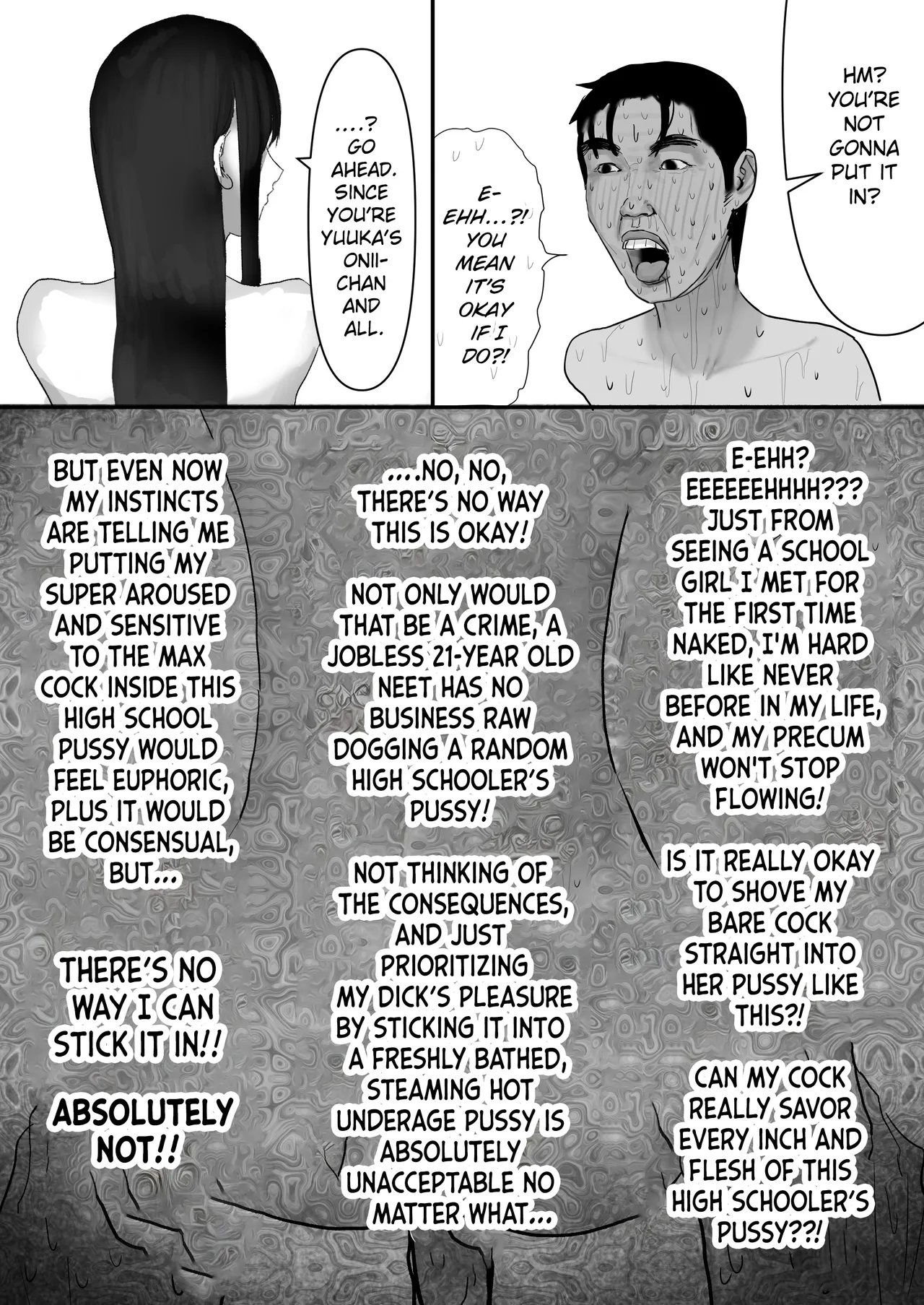 A Loser Introvert Gets Dragged by His Little Sister to a School Trip Bathhouse With Nothing but High School Girls and Ends up in a Bareback 18-Girl Harem Orgy!! page 39