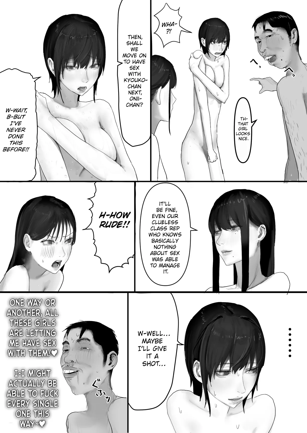 A Loser Introvert Gets Dragged by His Little Sister to a School Trip Bathhouse With Nothing but High School Girls and Ends up in a Bareback 18-Girl Harem Orgy!! page 99