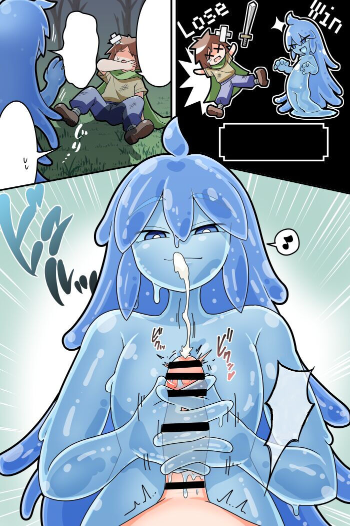 A Manga About Losing to a Titfucking, Sperm Extracting Slime page 5