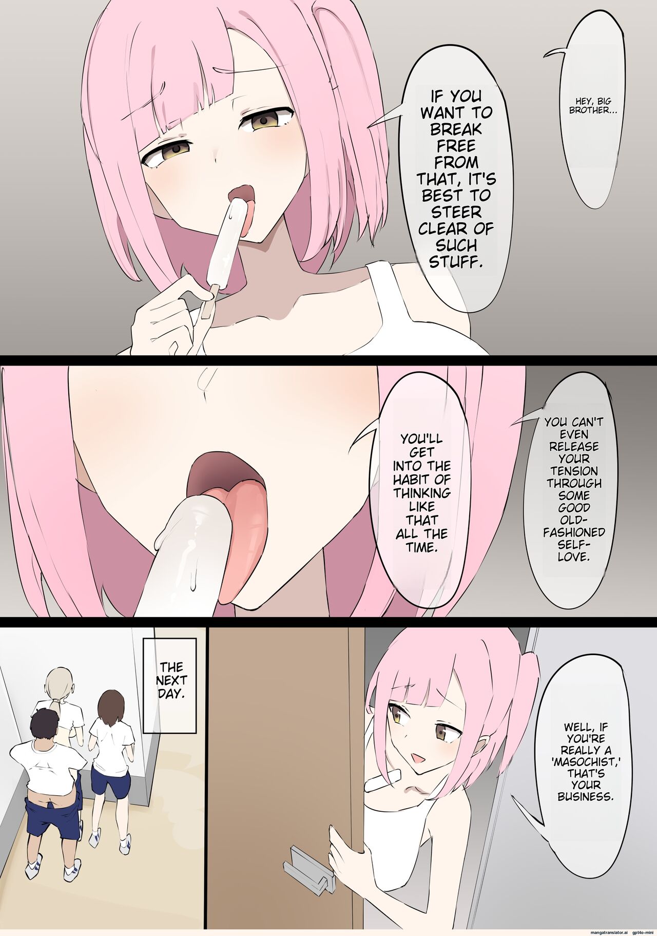A masochist can't pass on their genes! page 32