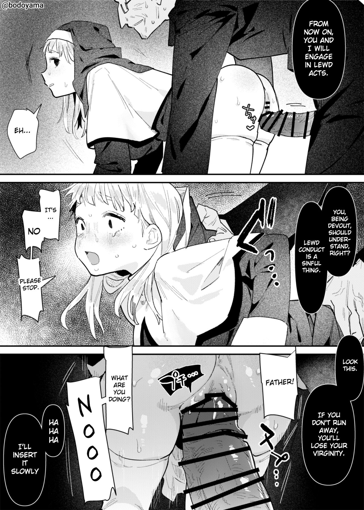A nun forced into fornication by an evil priest page 3