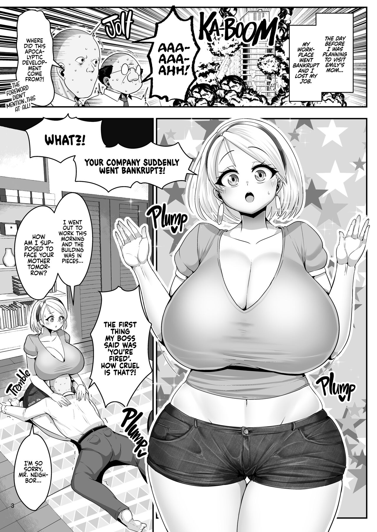 A Nymphomaniac Blonde Exchange Student with Gigantic Tits Moved in Next Door!! 2 page 4
