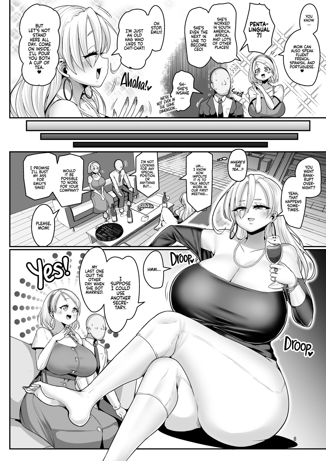 A Nymphomaniac Blonde Exchange Student with Gigantic Tits Moved in Next Door!! 2 page 9