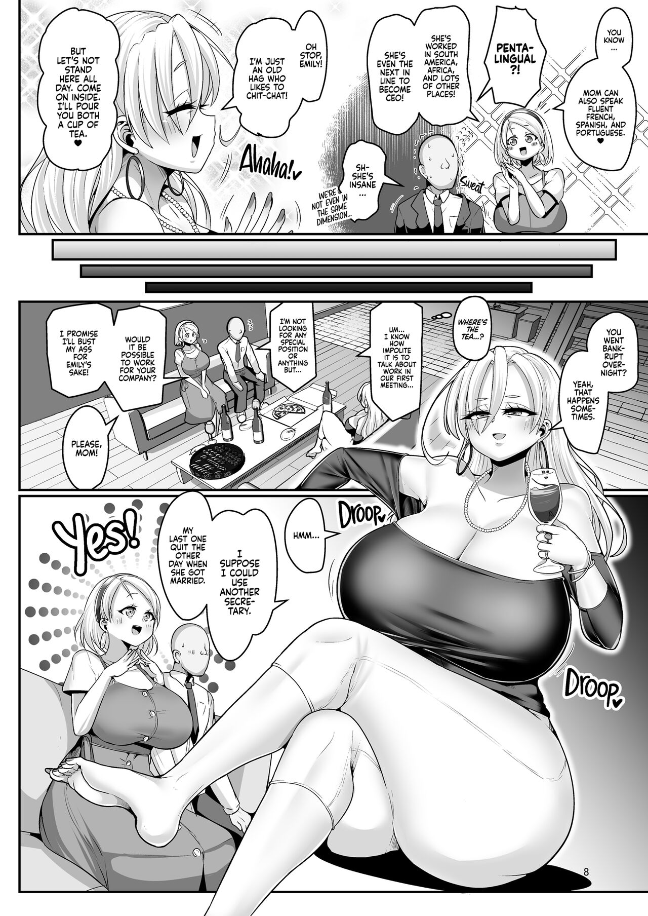 A Nymphomaniac Blonde Exchange Student with Gigantic Tits Moved in Next Door!! 2 page 10