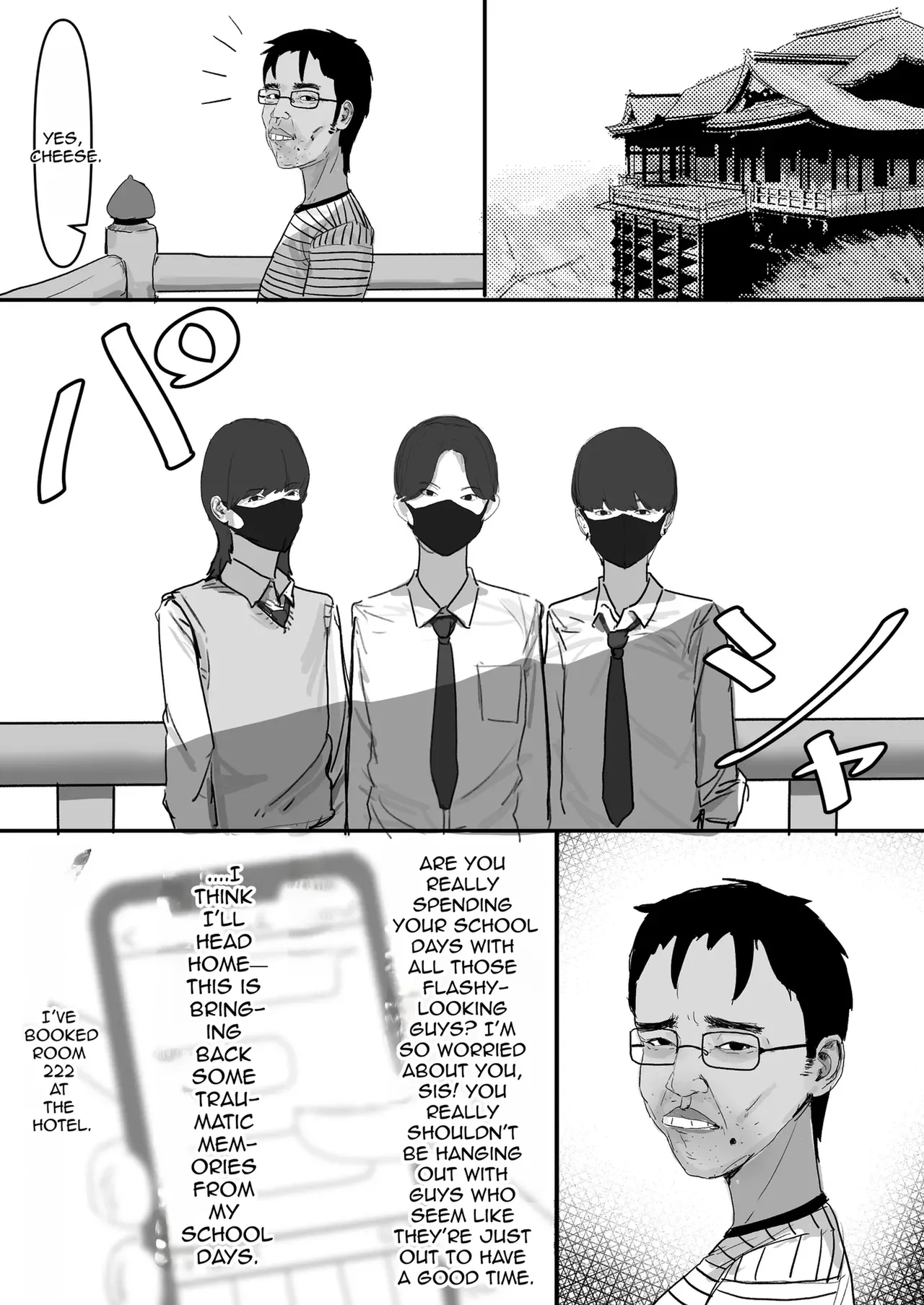 A shy, nerdy guy gets dragged by his little sister to a school trip page 23
