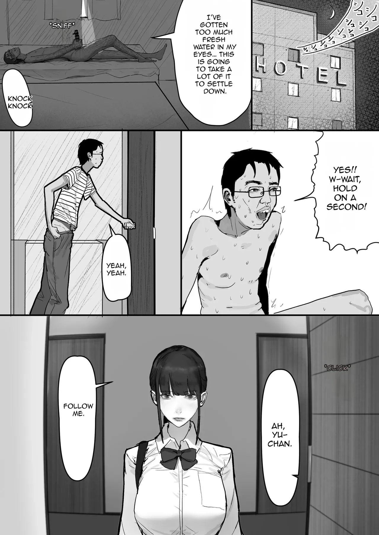 A shy, nerdy guy gets dragged by his little sister to a school trip page 24