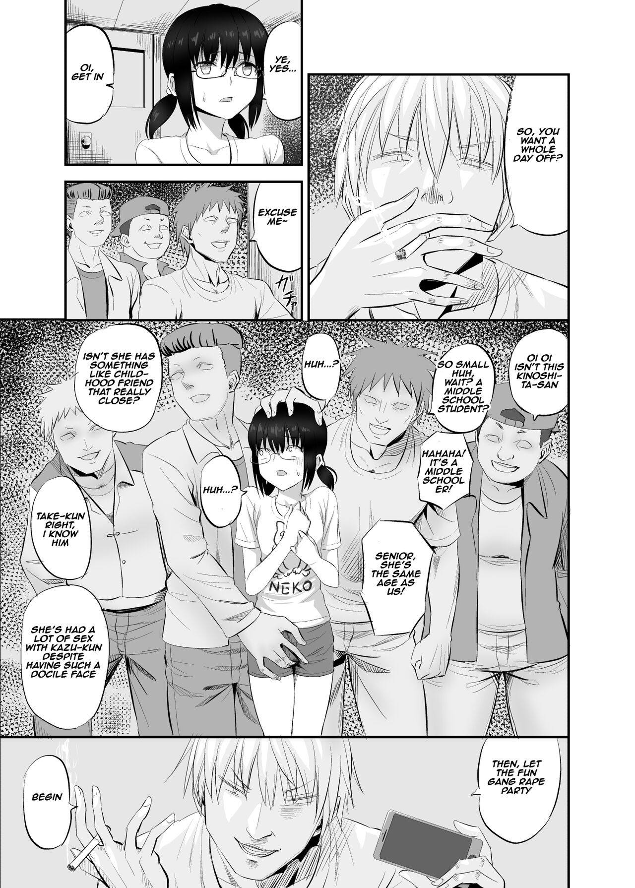 A story about a plain and serious childhood friend who was toyed with by the delinquent page 10