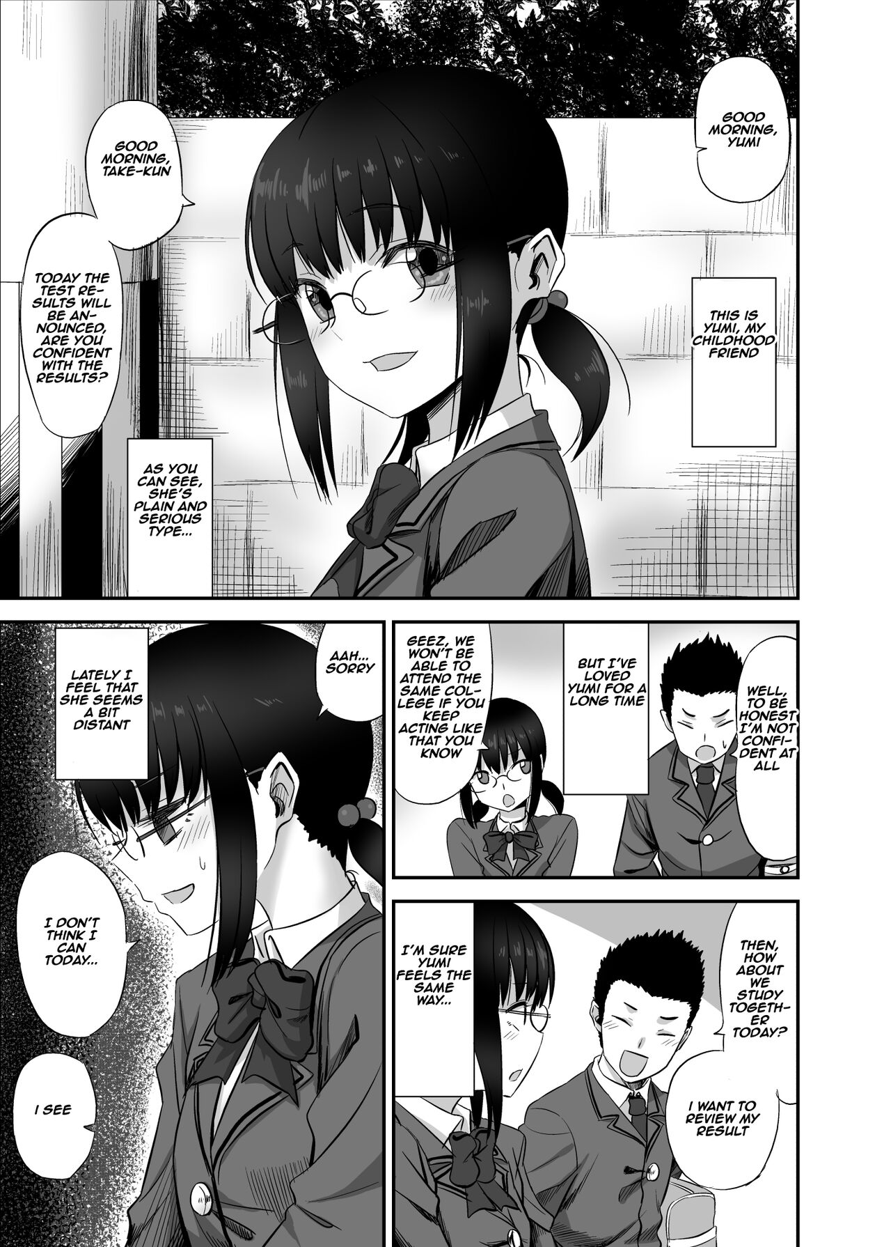A story about a plain and serious childhood friend who was toyed with by the delinquent page 2