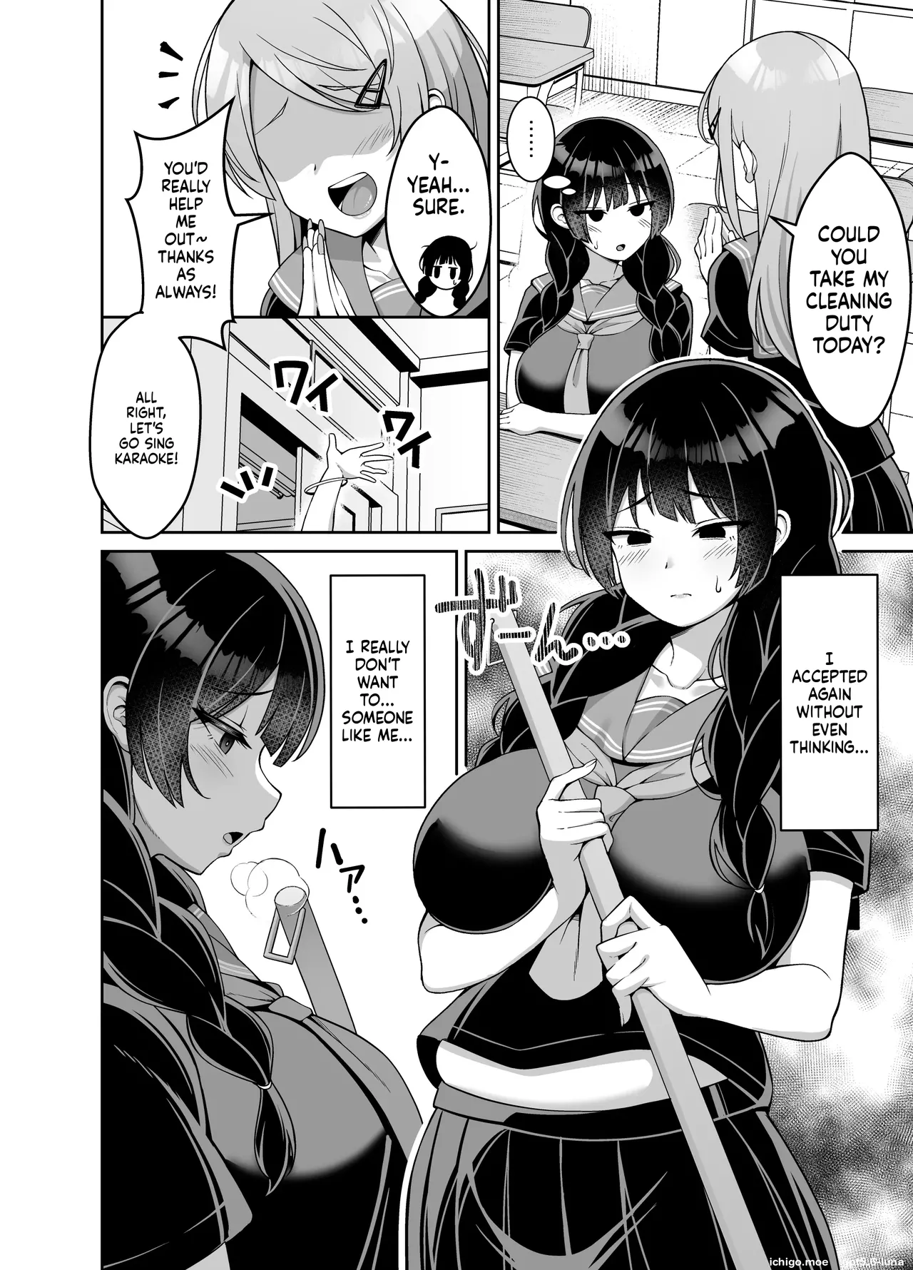 A story about a plain, submissive girl who gets creampied by guys all over school and ends up pregnant. page 3