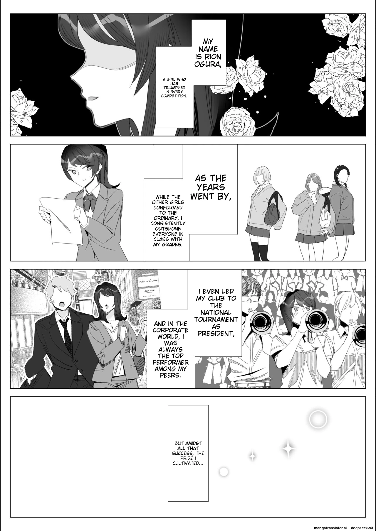 A story about a proud career woman being seduced by her bad divorced boss page 131
