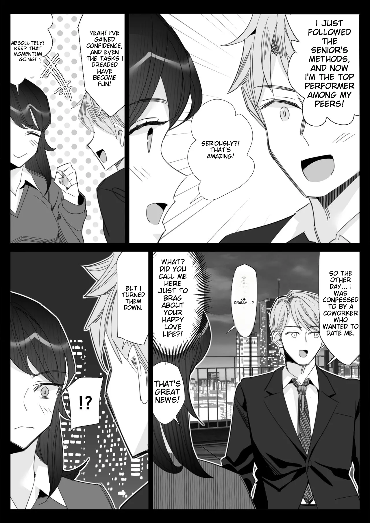 A story about a proud career woman being seduced by her bad divorced boss page 226