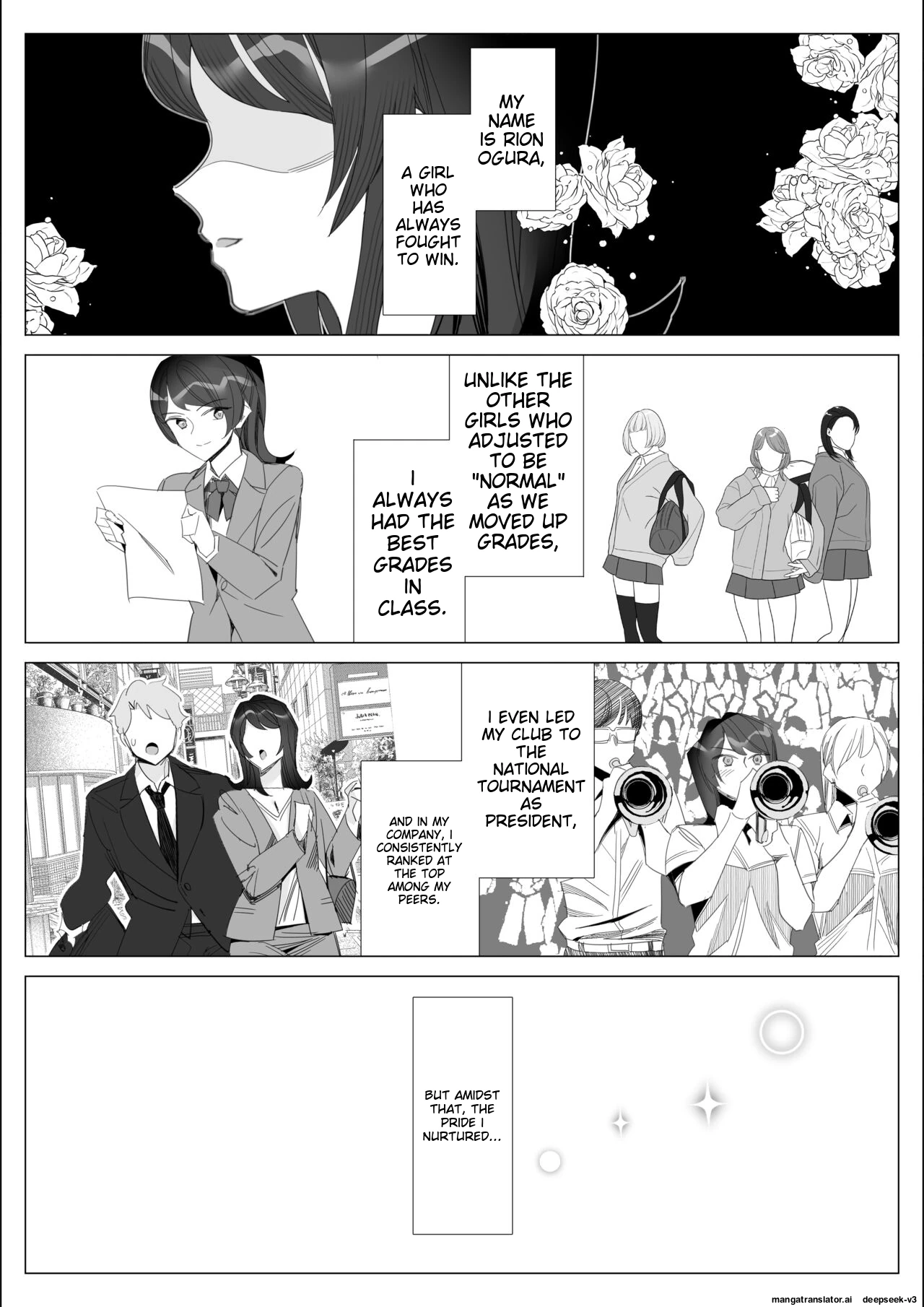 A story about a proud career woman being seduced by her bad divorced boss page 265