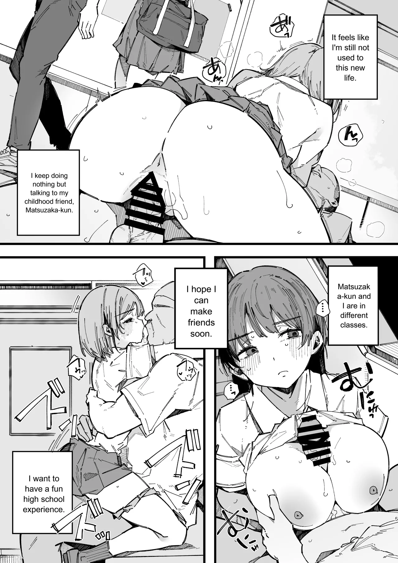 A story about a shy childhood friend who can’t say no and ends up being put in charge of handling sexual needs. page 4