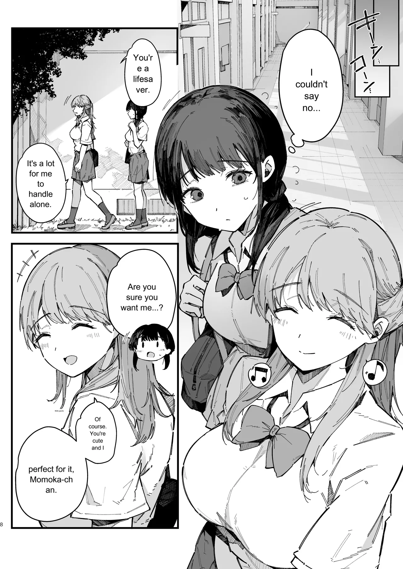 A story about a shy childhood friend who can’t say no and ends up being put in charge of handling sexual needs. page 7