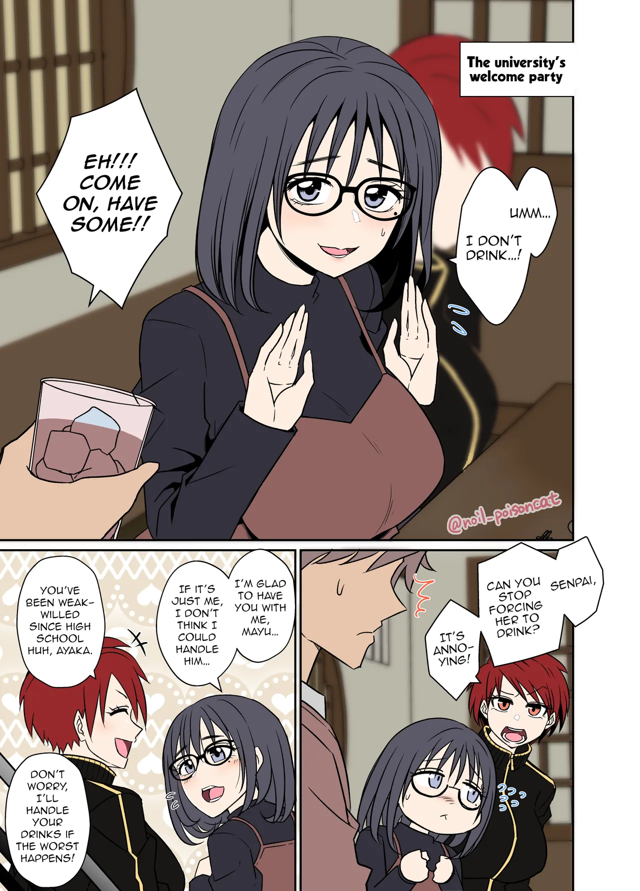 A story about drunk freshman during the university's welcome party And the awful things that happend to them. page 2