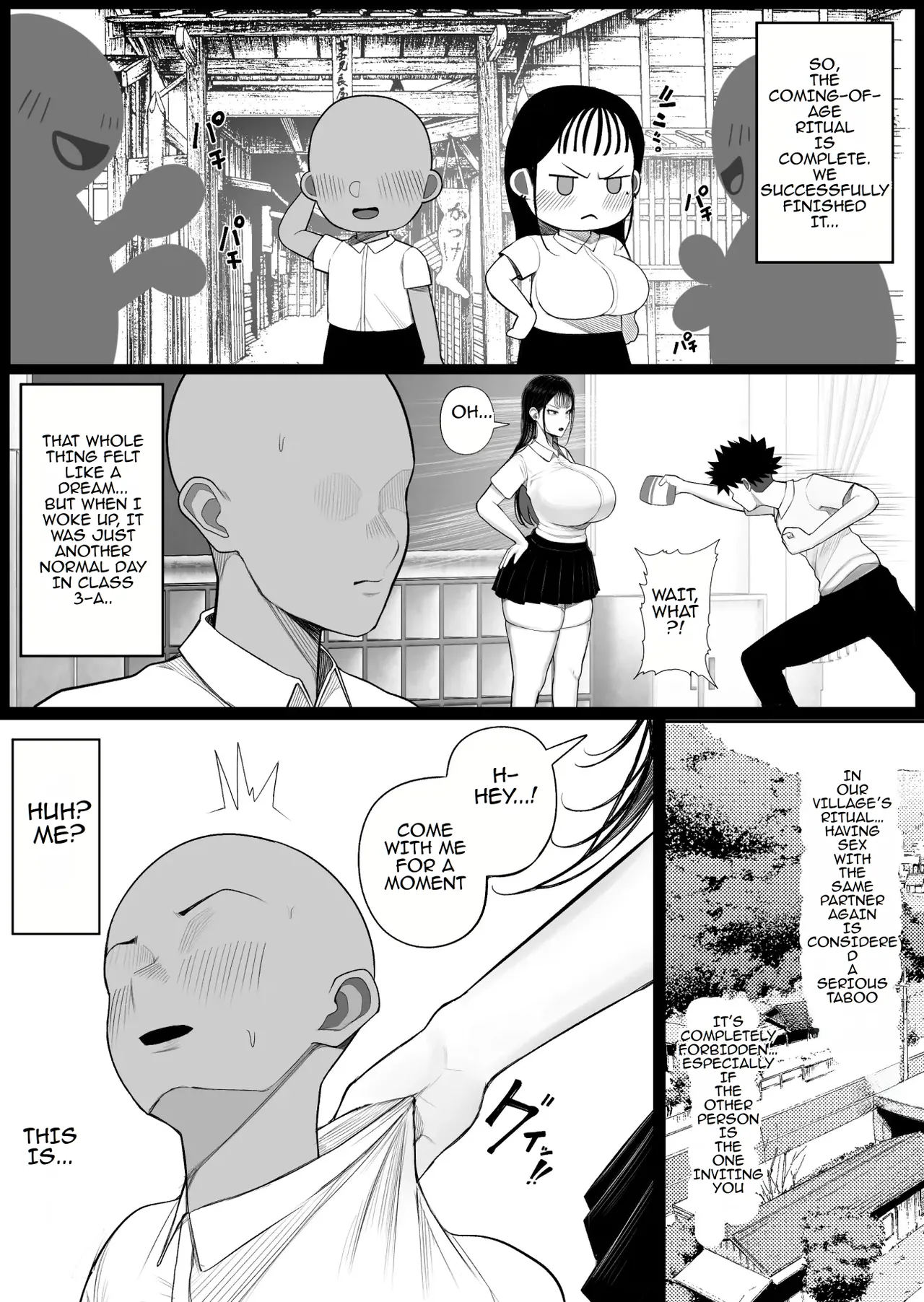 A Story About Fucking a Big-Titted Delinquent Because of Village Traditions page 40