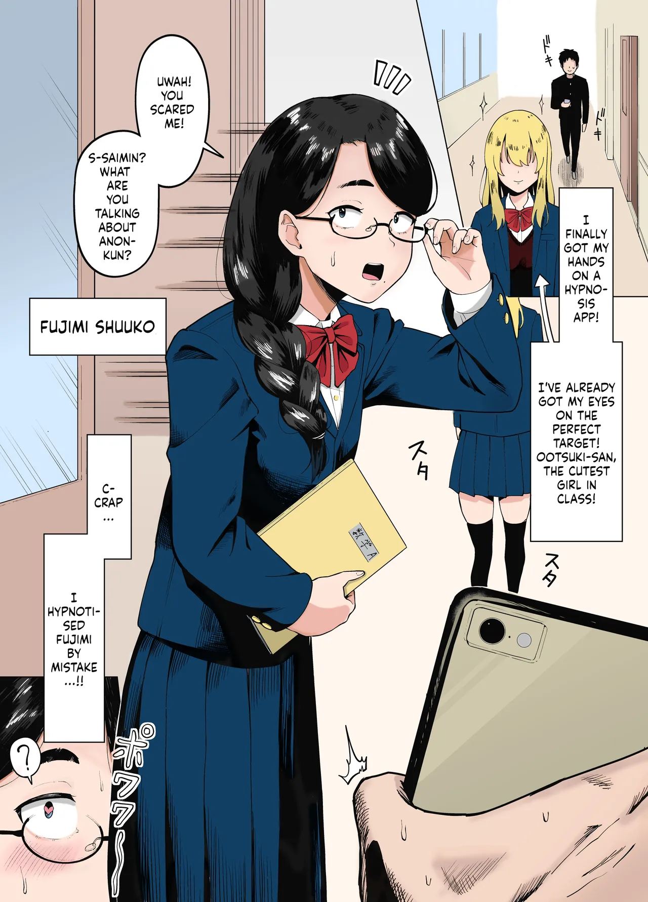A story about hypnotizing the most plain girl in my class by mistake page 1