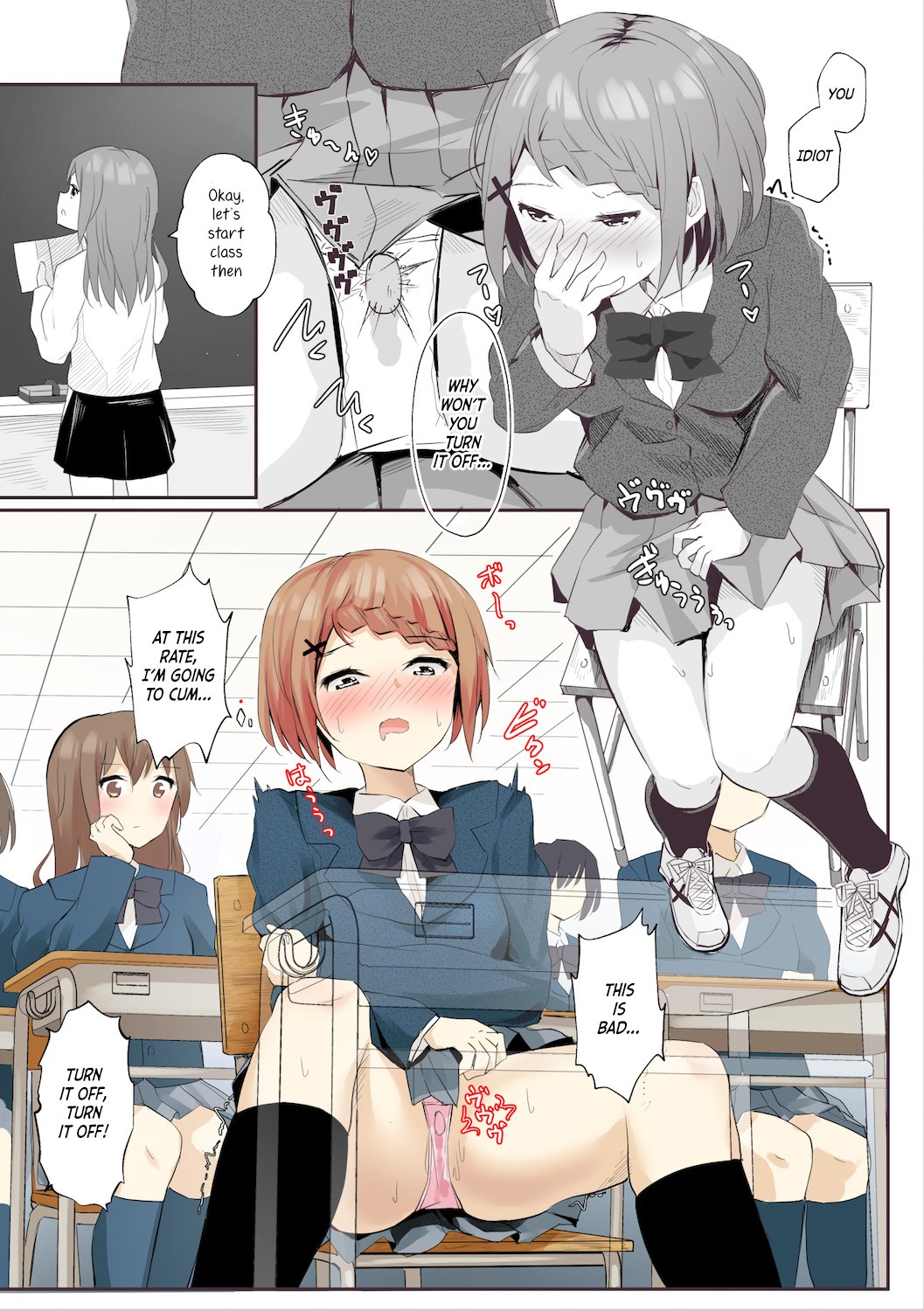 A Story About Tied Up Lesbian Sex in Return for Vibrator Play in the Middle of Class page 8
