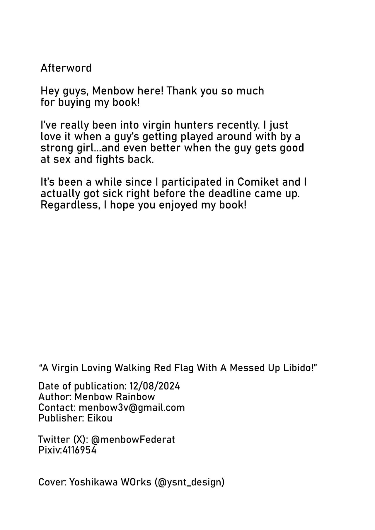 A Virgin Loving Walking Red Flag With A Messed Up Libido! page 38