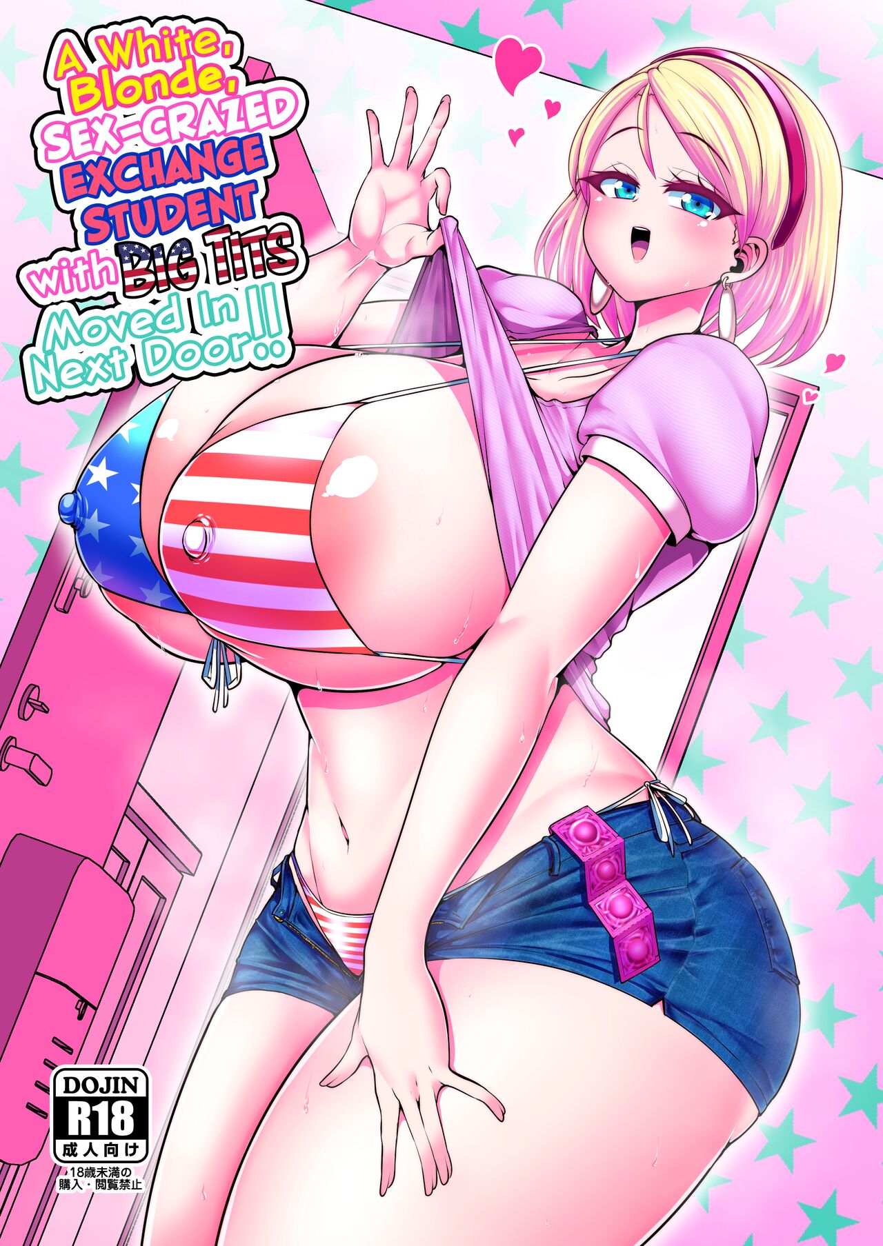 A White, Blonde, Sex-Crazed Exchange Student with Big Tits Moved in Next Door!! page 1
