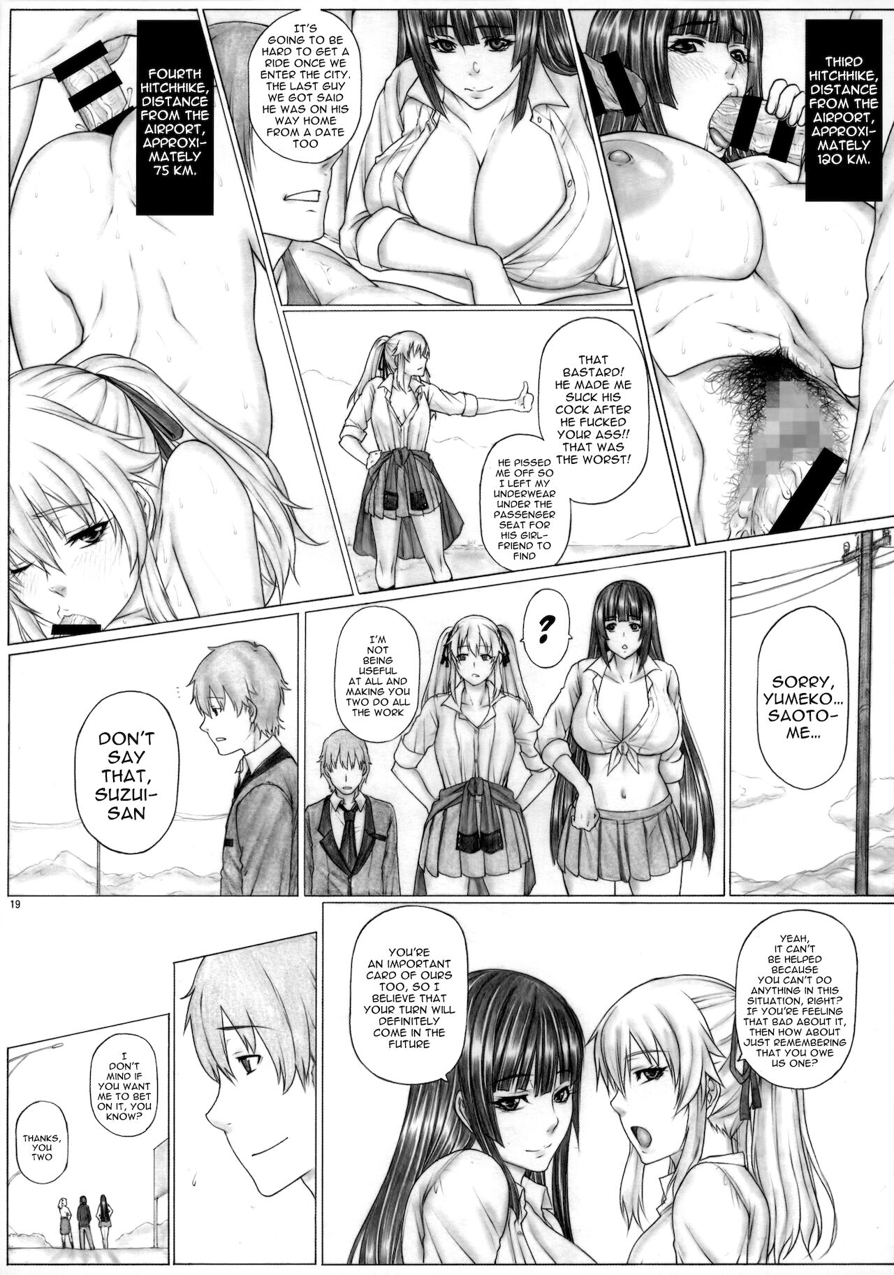 Angel's stroke 133 Hamegurui 4km Hitchhike Shinagara Sex Dai Race!! Shuugaku Ryokou Hen page 20