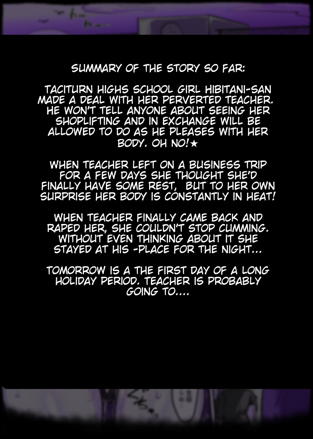 Apathetic Taciturn High School Girl Hibitani-san Accidentally Becomes Teachers Fuck Buddy - Part 2 page 2